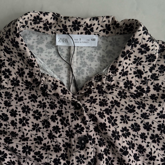 Zara girl floral print shirt dress size 7 - Picture 3 of 3